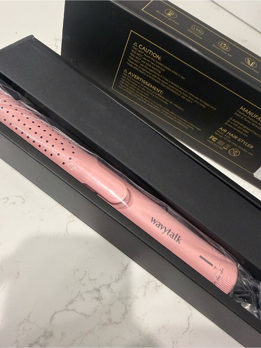 WAVYTALK pink pro airflow hair styler — Straightener & Curler 2 in 1 - Picture 3 of 8